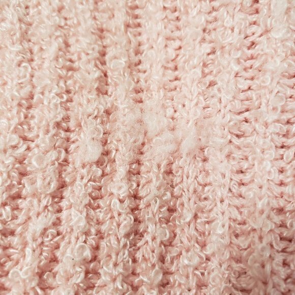 Lle Chois Vintage Pink Knitted Sweater With Pockets Size Medium 100% Acrylic - Picture 4 of 4